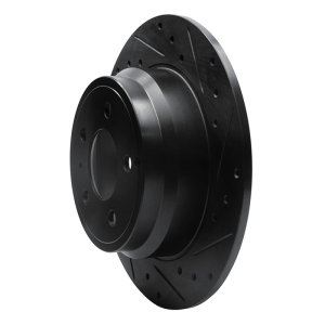 Volvo C70 Brake Rotor (1) - Rear Right - R1 Concepts - Drilled & Slotted - Black - `96-`04